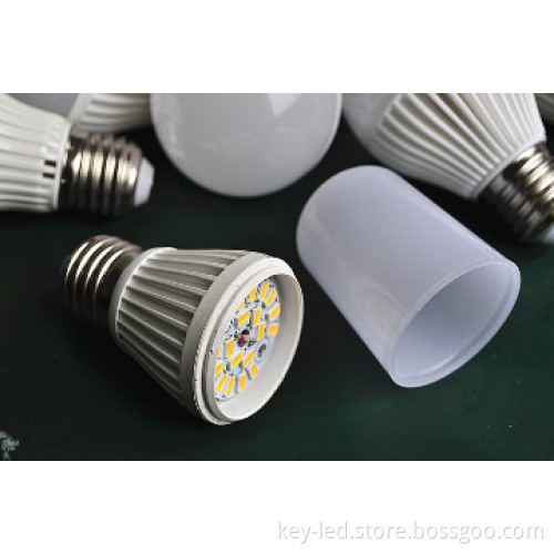 360 degree 7W led bulb spare parts aluminum covered with plastic